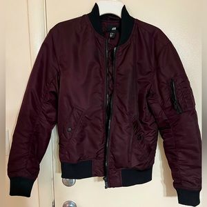 H&M Men’s Bomber Jacket Maroon